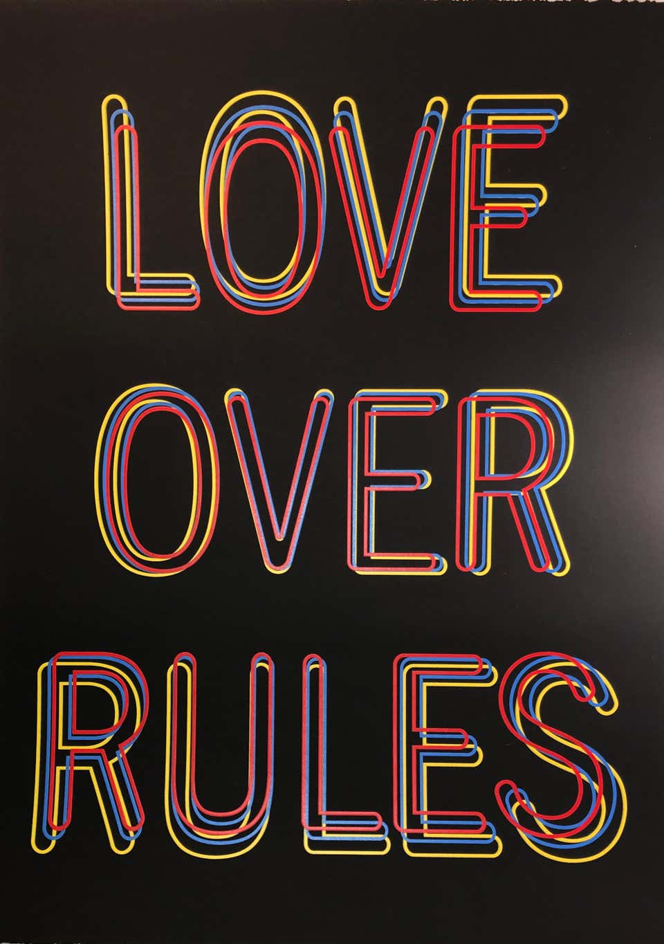 Hank Willis Thomas Love Over Rules Silk Screen Print Edition Of 100 Embossed