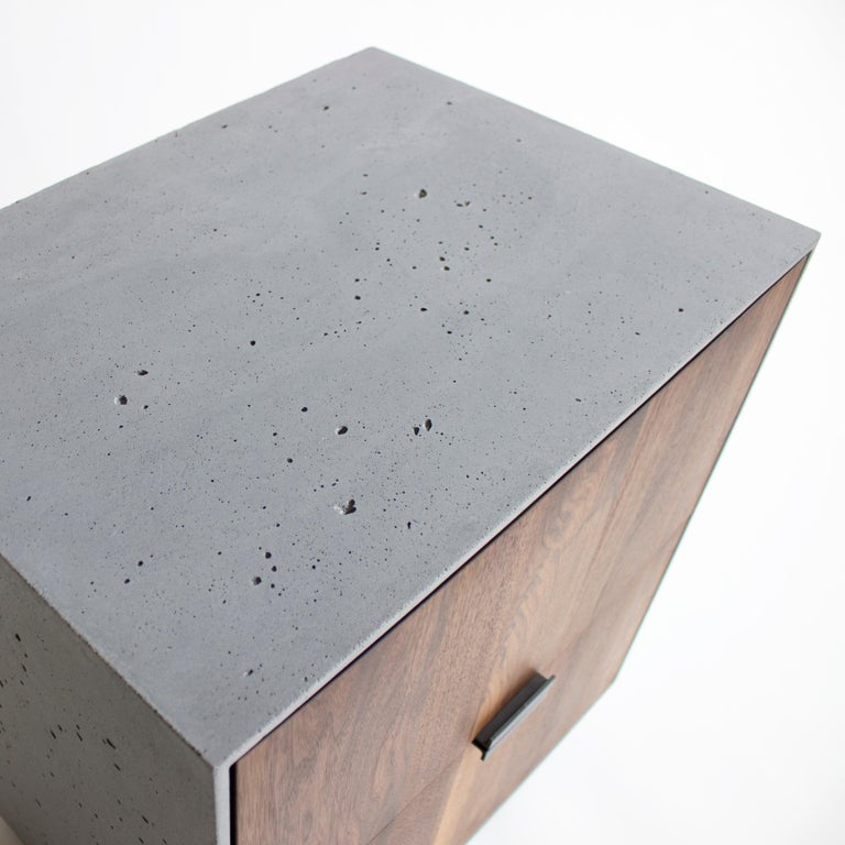 Hanks Modern Concrete Nightstand and Side Table For Sale at 1stDibs