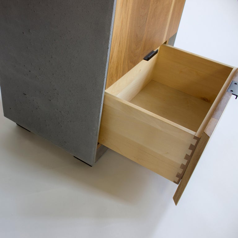 Hanks Modern Concrete Nightstand and Side Table For Sale at 1stDibs