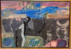 Lyrical Abstract Israeli Expressionist Oil Painting