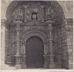 Vintage Bolivia, Door, Black and White Photography, 1960s, 23.7 x 24, 5 cm