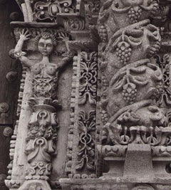 Bolivia, Puerta, Stone Art y fotografía en blanco, años 60, 24, 4 x 24, 1 cm