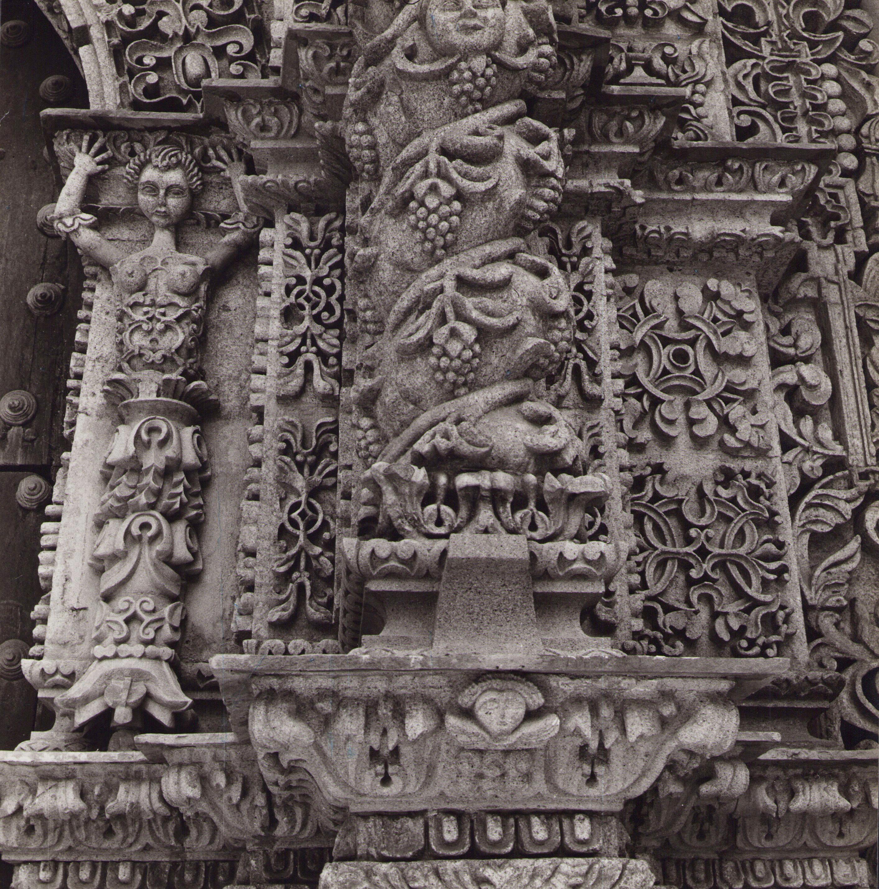 Hanna Seidel Black and White Photograph - Bolivia, Gate, Stone Art and White Photography, 1960s, 24, 4 x 24, 1 cm