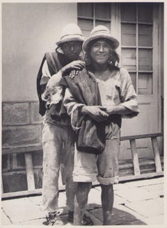 Bolivien, Peinture, Noir et Blanc, Années 1960, 23,5 x 17,4 cm