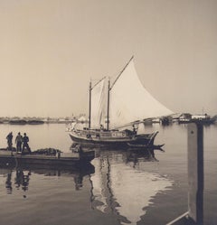 Colombia, Boat, Black and White Photography, 1960s, 24, 8 x 24, 4 cm