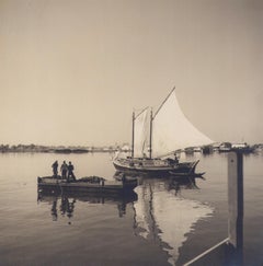 Colombia, Boat, Black and White Photography, 1960s, 24, 8 x 24, 4 cm