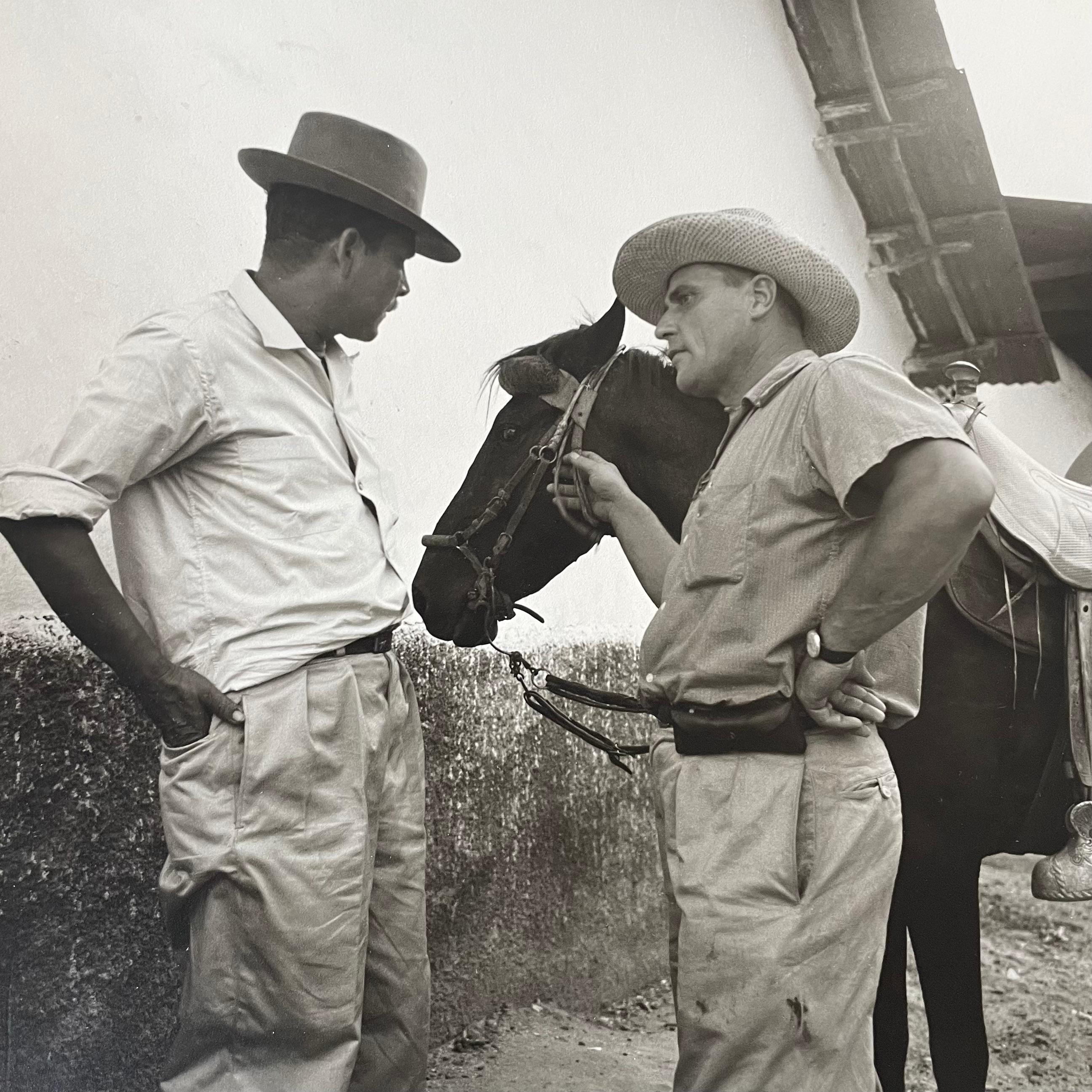 Hanna Seidel Portrait Photograph - Colombia, Farmer, Horse, Black and White Photography, 1960s, 24, 2 x 24, 2 cm