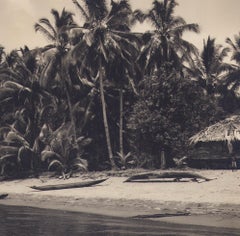 Colombia, Palmtrees, Beach, Black and White Photography, 1960s, 24, 4 x 24, 1 cm