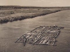 Colombia, River, Canal, Black and White Photography, 1960s, 24, 6 x 24, 4 cm