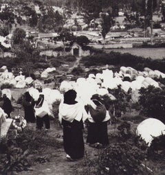 Ecuador, Indígena, Cementerio, Fotografía en blanco y negro, Años 60, 28, 3 x 20, 4 cm