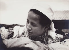 Vintage Ecuador, Indigenous Woman, Black and White Photography, 1960s, 21, 4 x 29 cm