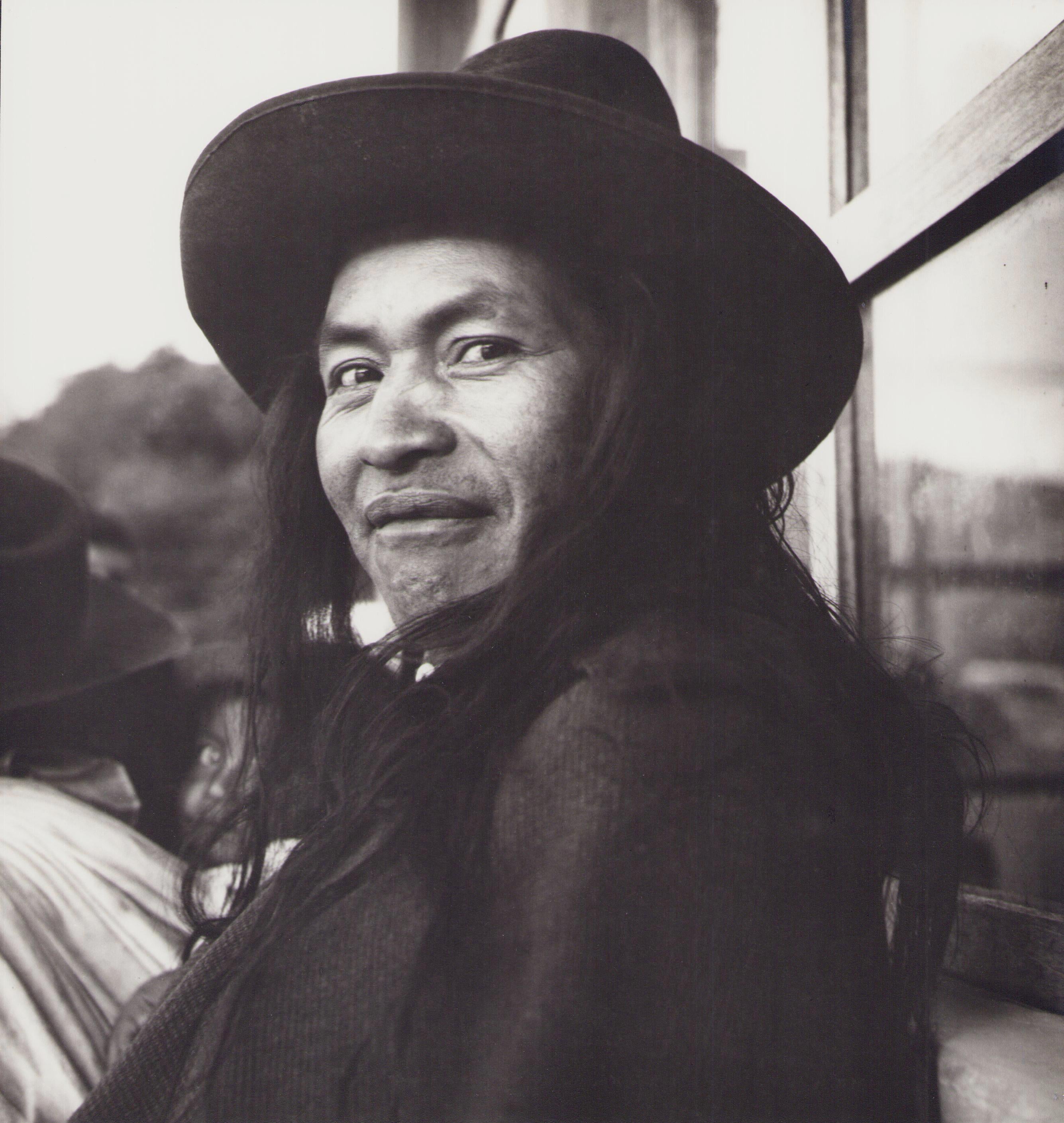 Hanna Seidel Portrait Photograph - Ecuador, Man, Black and White Photography, 1960s, 29, 9 x 22, 7 cm