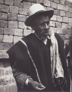 quateur, homme, artisanat, photographie en noir et blanc, annes 1960, 29,1 x 23,1 cm