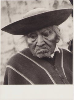 Vintage Ecuador, Man, Indigenous, Black and White Photography, 1960s, 23, 5 x 17, 5 cm