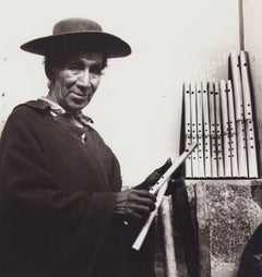 Équateur, vendeur, photographie indigène, noir et blanc, années 1960, 26,4 x 23,5 cm