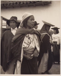Ecuador, Frau, Schwarz-Wei-Fotografie, 1960er Jahre, 21,4 x 17,3 cm