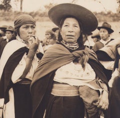 Équateur, femme, indigène, photographie en noir et blanc, années 1960, 24,4 x 24,4 cm