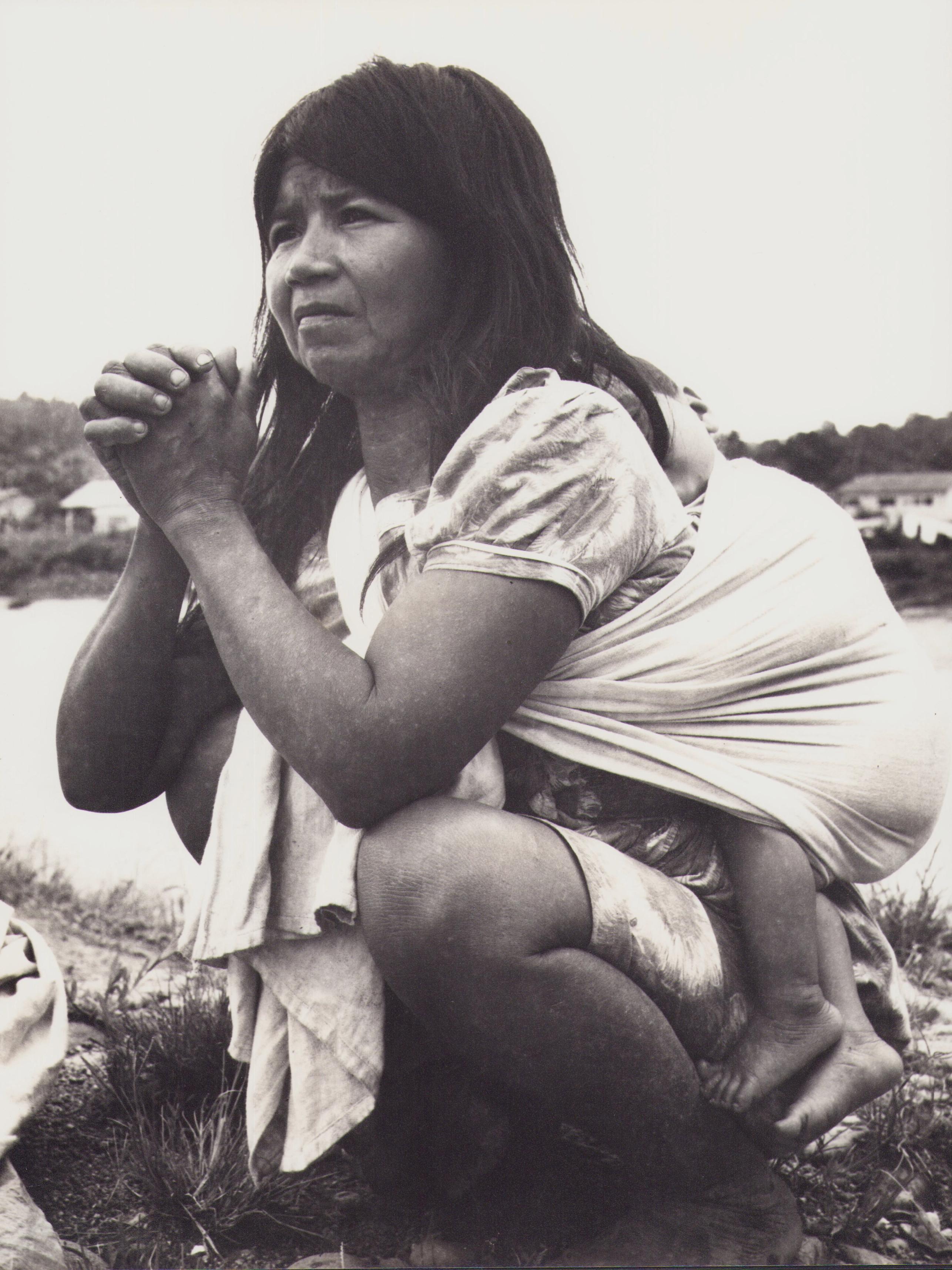 Ecuador, Woman, Indigenous, Black and White Photography, 1960s, 29 x 22 cm