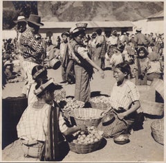 Vintage Guatemala, Market, Black and White Photography, ca. 1960s, 24, 2 x 24, 2 cm