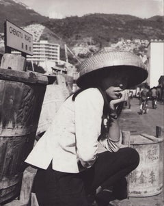 Hong Kong, Woman, Aberdeen, Black and White Photography, 1960s, 30 x 24 cm