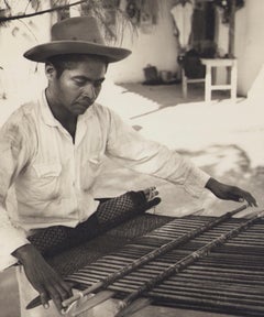 Mexico, Man, Handcraft, Black and White Photography, 1960s, 24, 2 x 24 cm