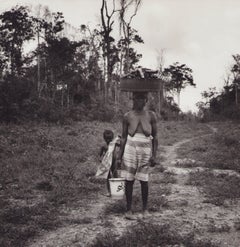 Suriname, Mother and Child, Black and White Photography, 1960s, 24, 6 x 24 cm