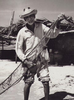 Venezuela, Fisherman, Black and White Photography, 1960s, 24.4 x 24 cm
