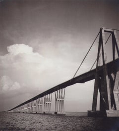 Venezuela, Bridge, Maracaibo, Black and White Photography, 1960s, 26,3 x 23,8cm