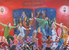 Wild Dance Party  at The Coco Cabana Oversized Oil Painting