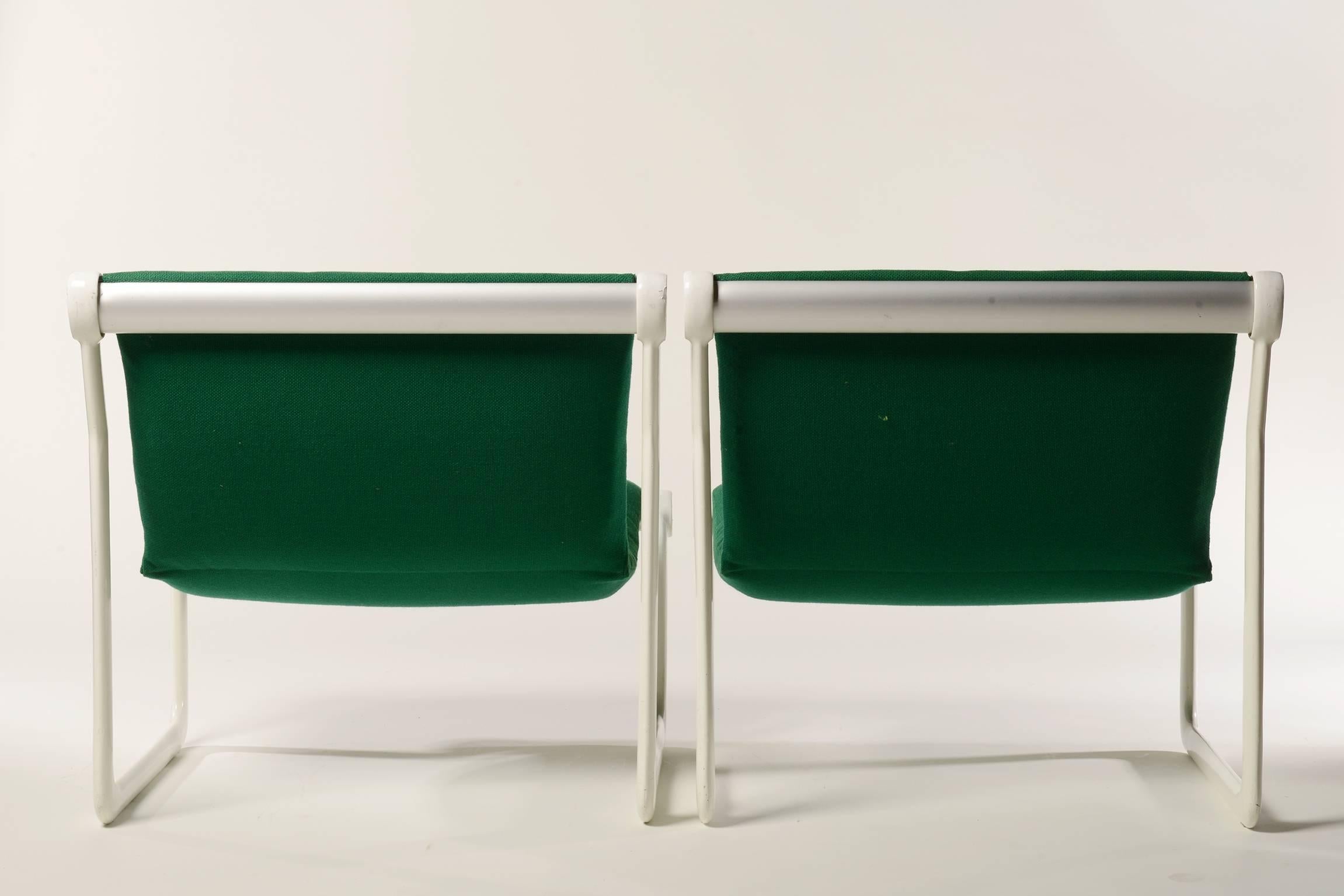 Aluminum Hannah and Morrison for Knoll International Sling Chairs, circa 1970