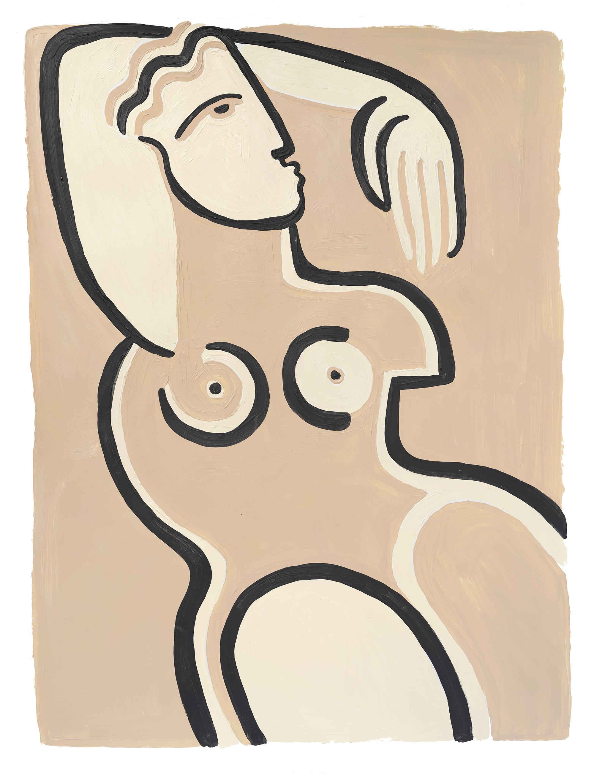 Hannah Carrick  Figurative Print - Two Bodies: Three