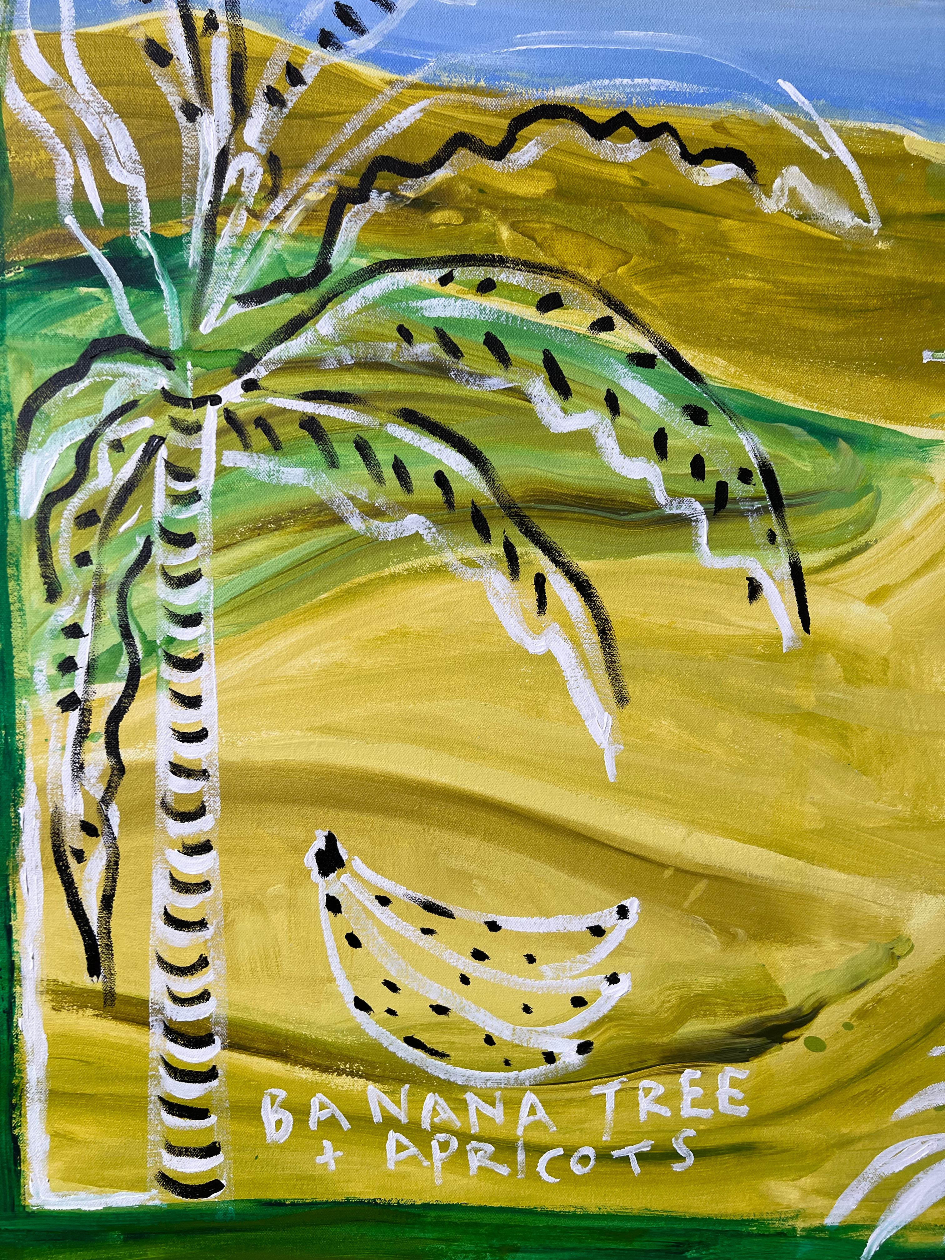 Banana Tree & Apricots - Contemporary Painting by Hannah Carrick