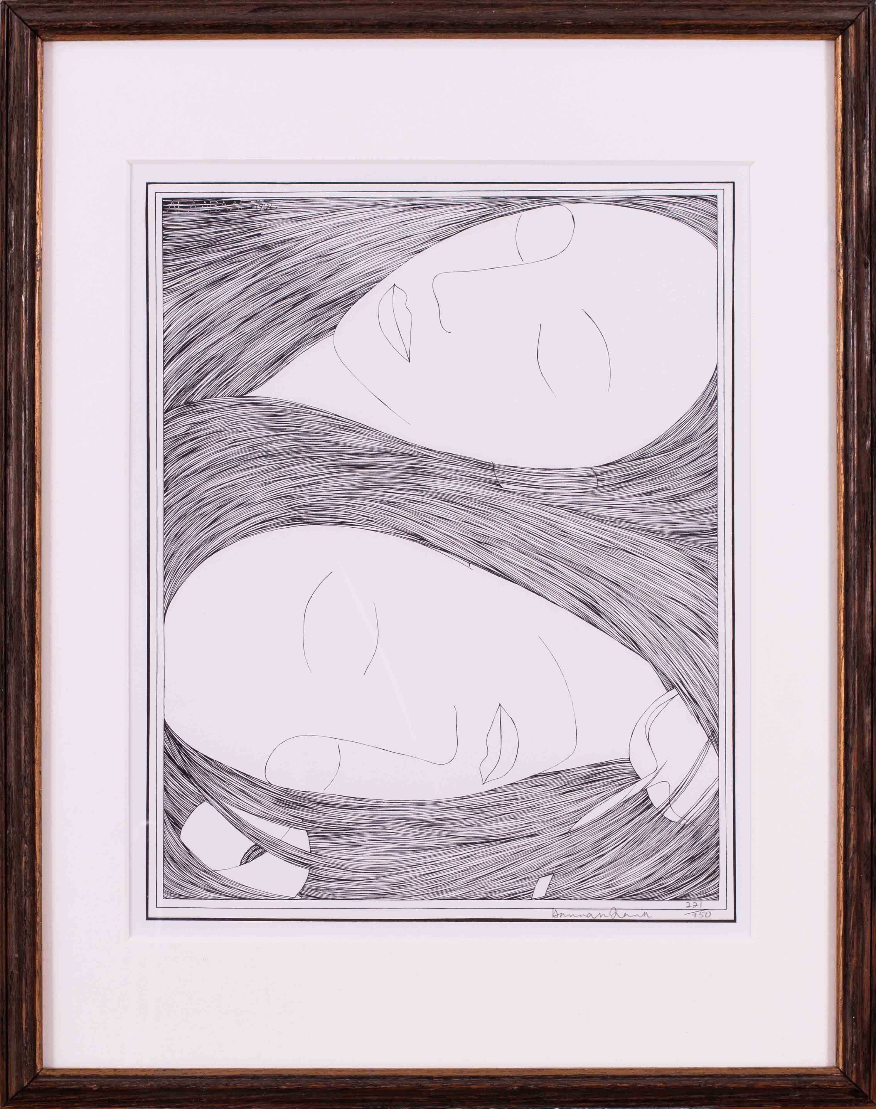 Set of 4 art nouveau lithographs by Scottish female artist Hannah Frank For Sale 7