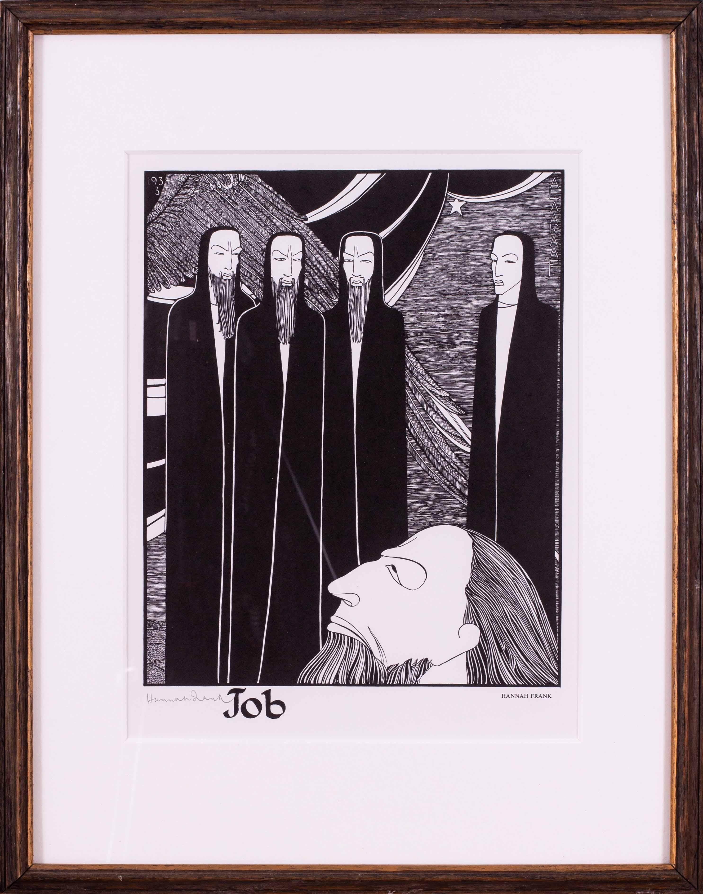 Set of 4 art nouveau lithographs by Scottish female artist Hannah Frank For Sale 13