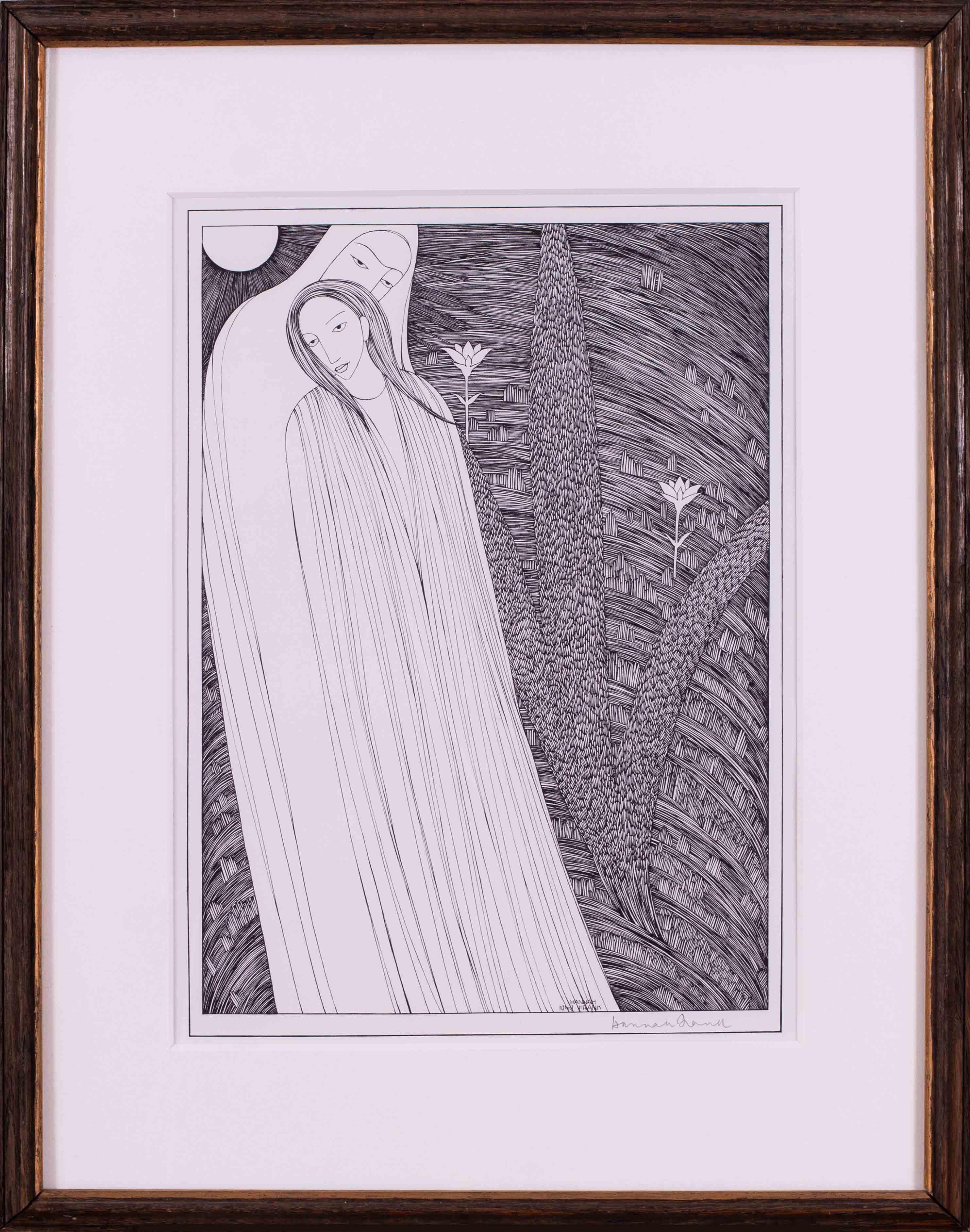 Set of 4 art nouveau lithographs by Scottish female artist Hannah Frank - Print by Hannah Frank 