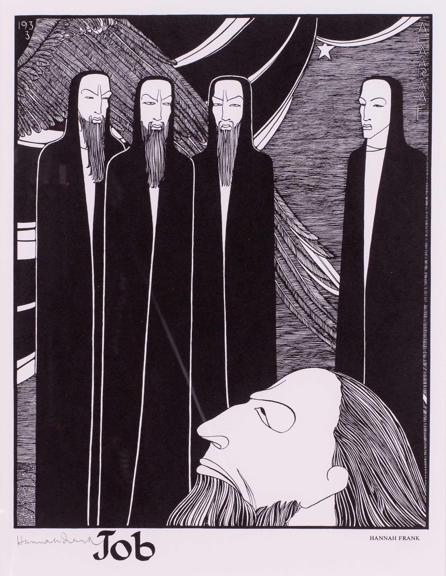 Set of 4 art nouveau lithographs by Scottish female artist Hannah Frank For Sale 14