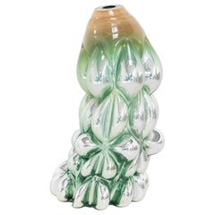 Hannah Hansdotter “Tiffany Print”, Pale Green/ Silver Hand Blown Glass Vase 2020