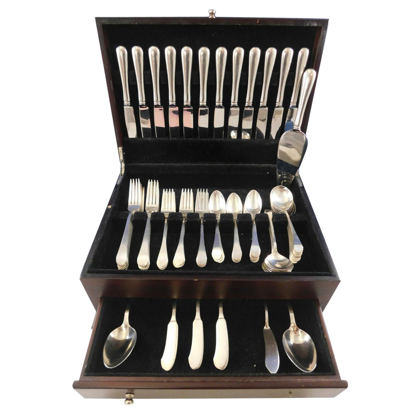 Hannah Hull by Tuttle Sterling Silver Flatware Set for 12 Service 76 Pieces