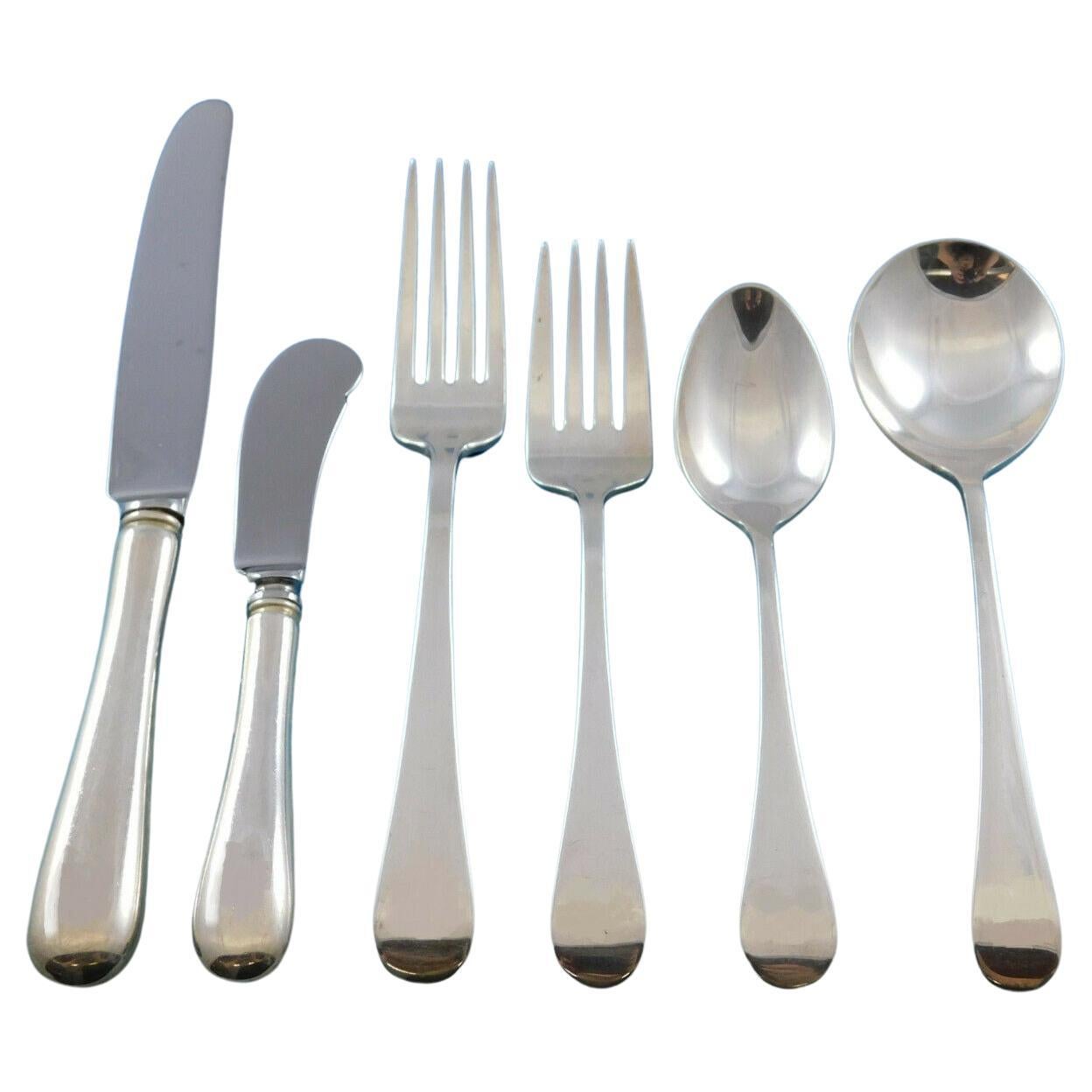 Hannah Hull by Tuttle Sterling Silver Flatware Set for 12 Service 78 Pieces For Sale