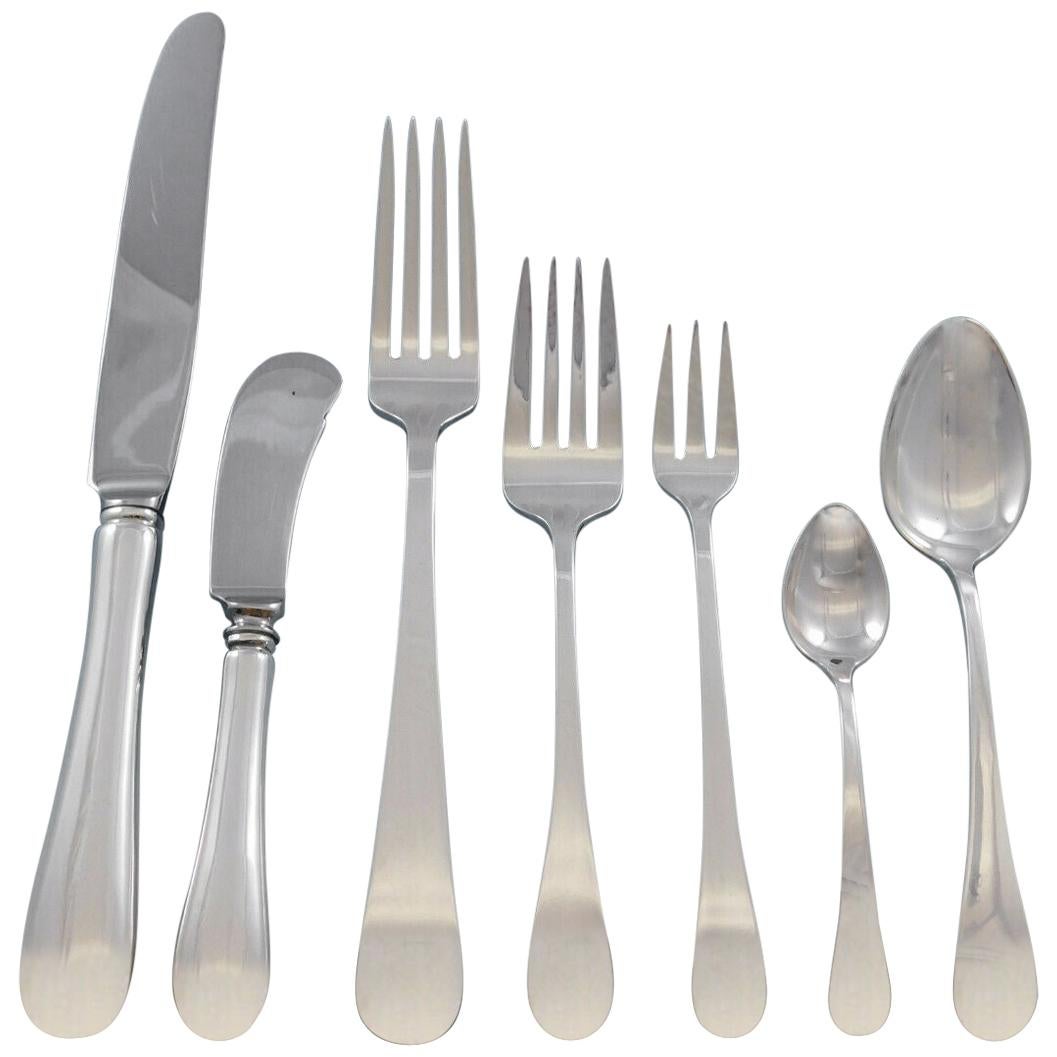 Hannah Hull by Tuttle Sterling Silver Flatware Set for 12 Service 92 Pcs Dinner