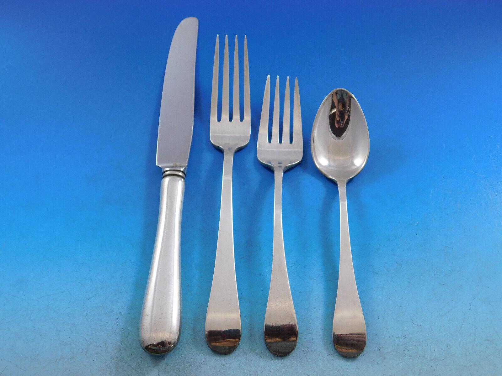 Hannah Hull by Tuttle Sterling Silver Flatware Set for 6 Service 36 Pieces In Excellent Condition For Sale In Big Bend, WI
