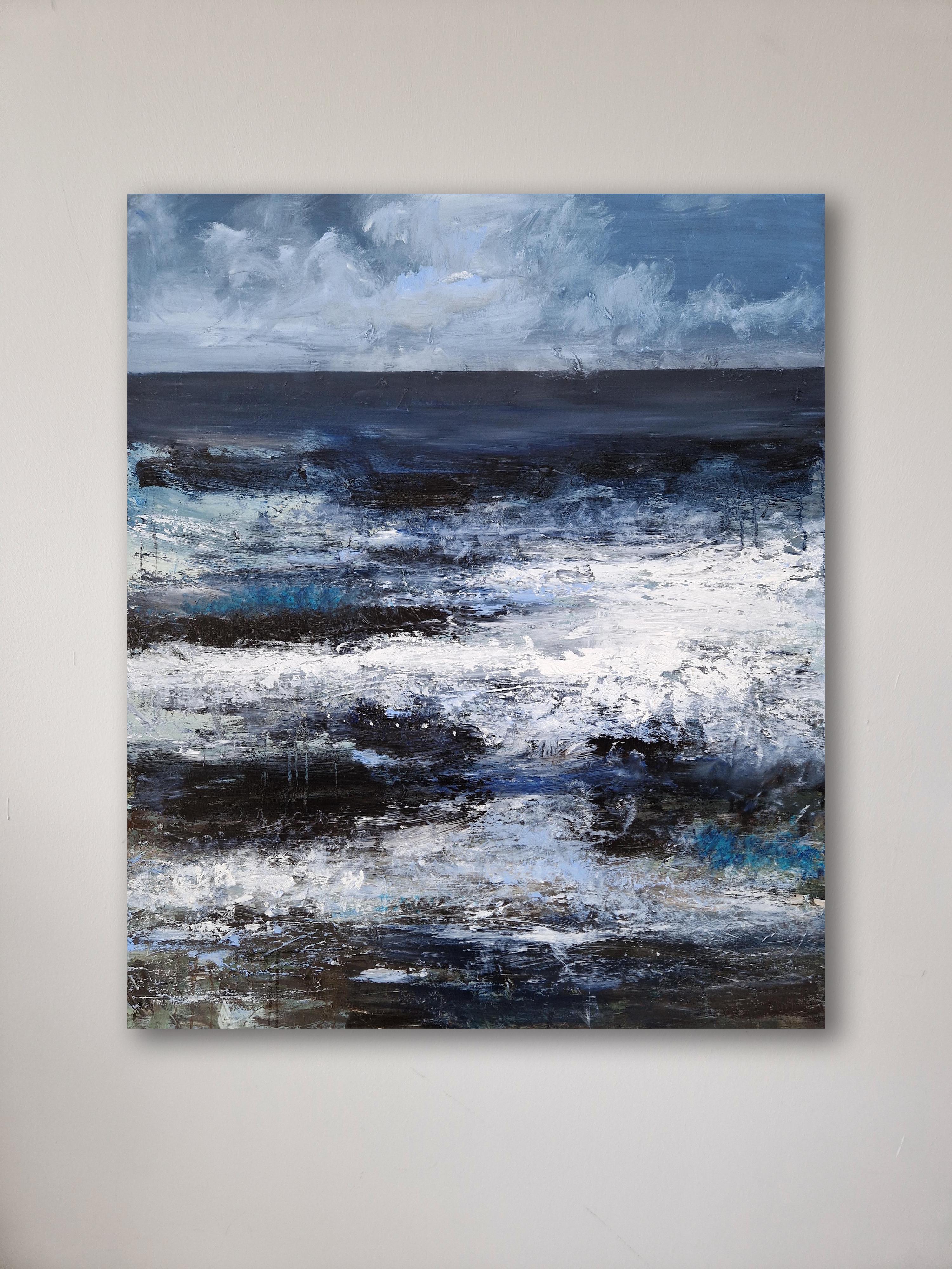 Sea Spray and Salt in the Air VI - Contemporary Painting by Hannah Ivory Baker
