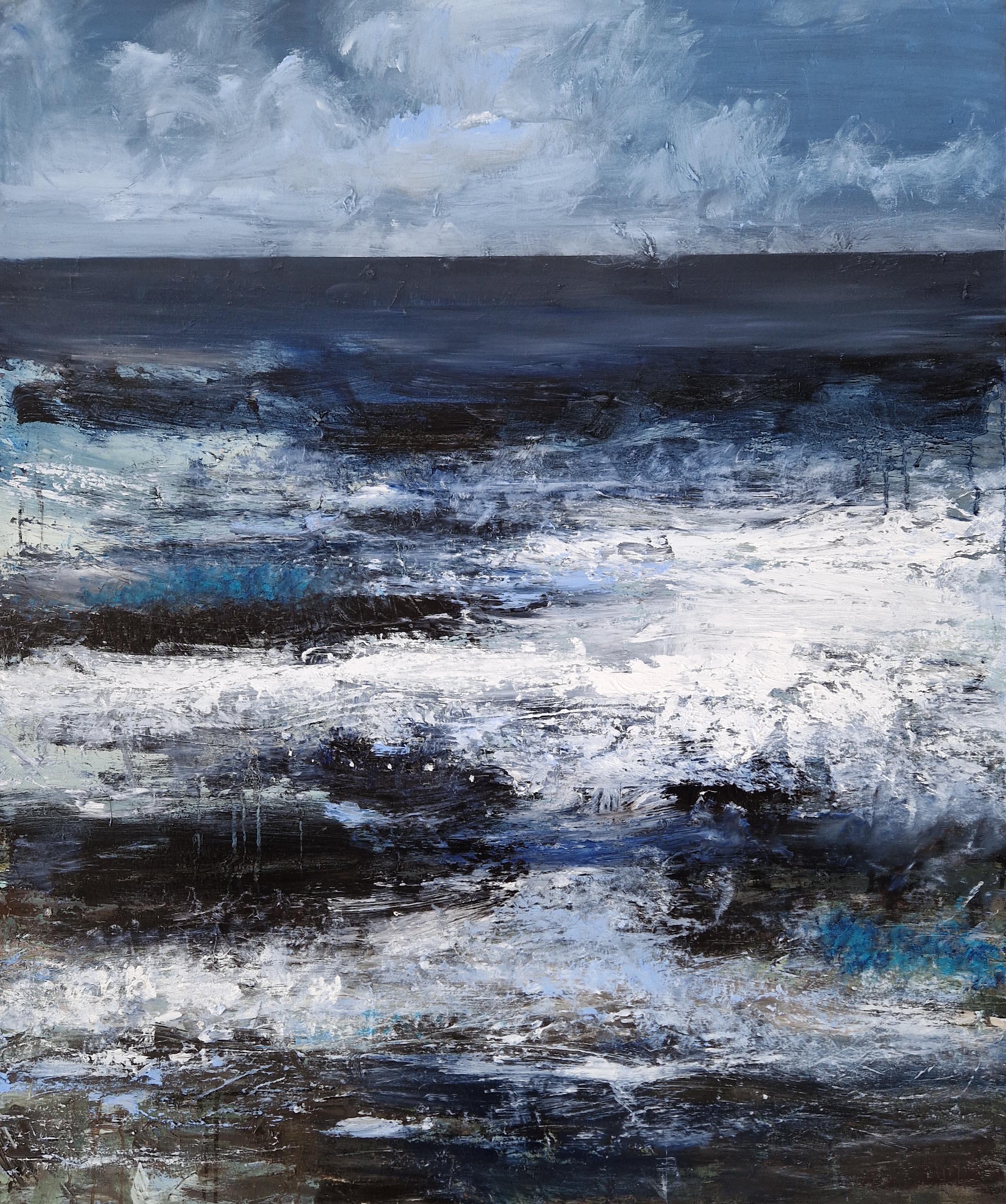 Sea Spray and Salt in the Air VI - Painting by Hannah Ivory Baker