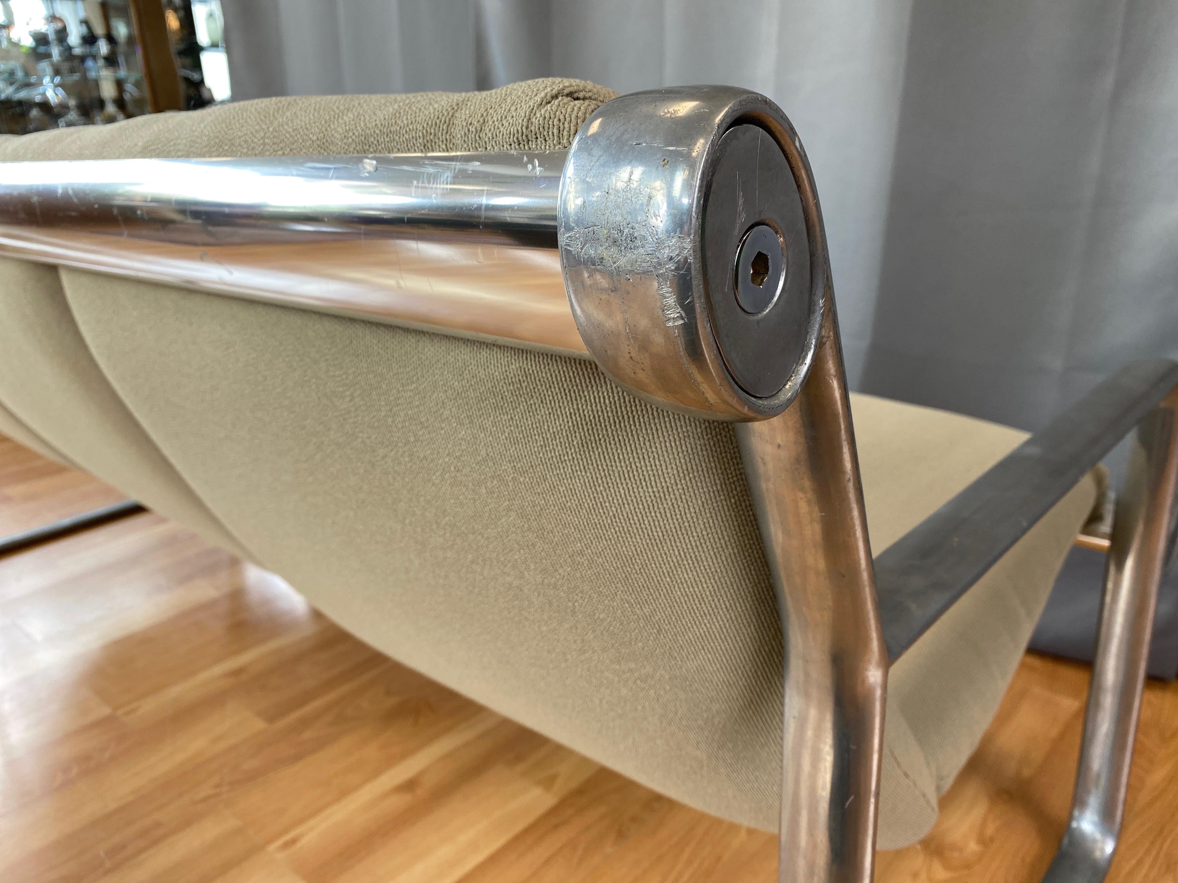 Hannah & Morrison for Knoll Aluminum Frame Three-Seat Sling Sofa, 1971 7