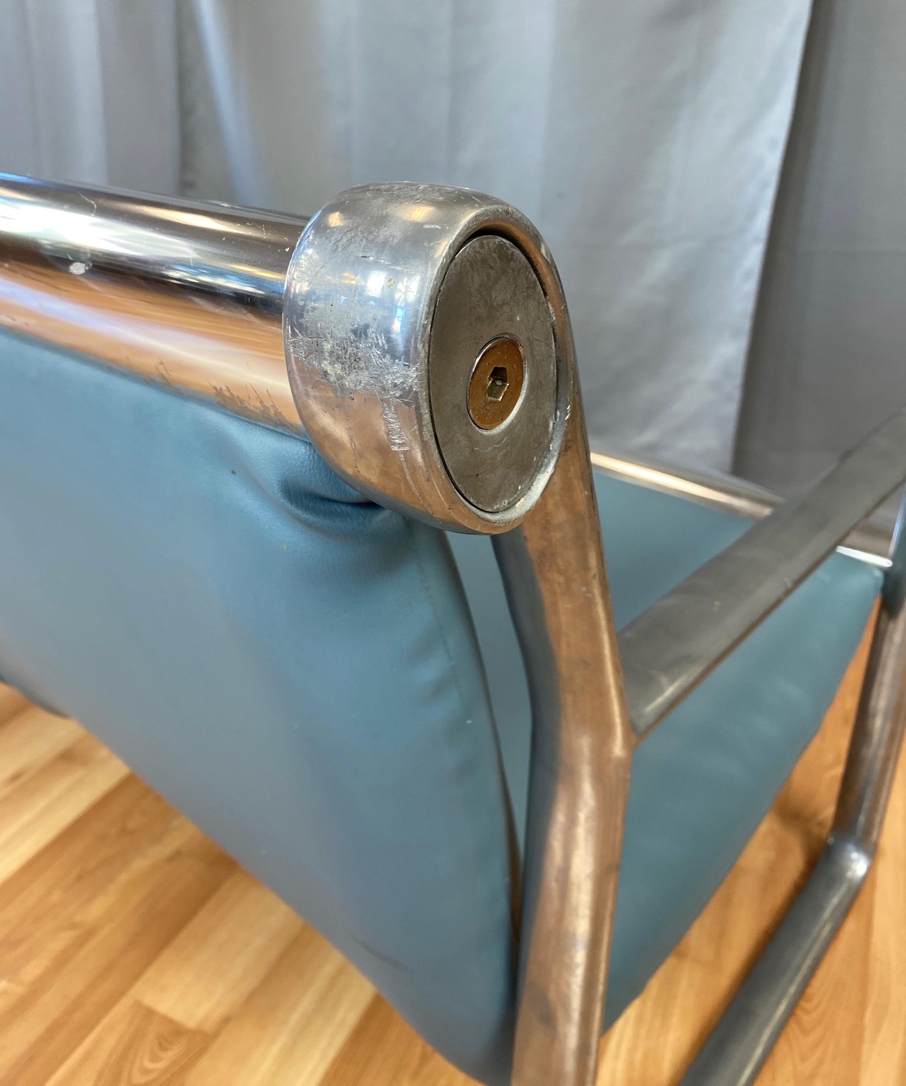 Hannah & Morrison for Knoll Aluminum Three-Seat Sling Sofa 'A', 1971 2