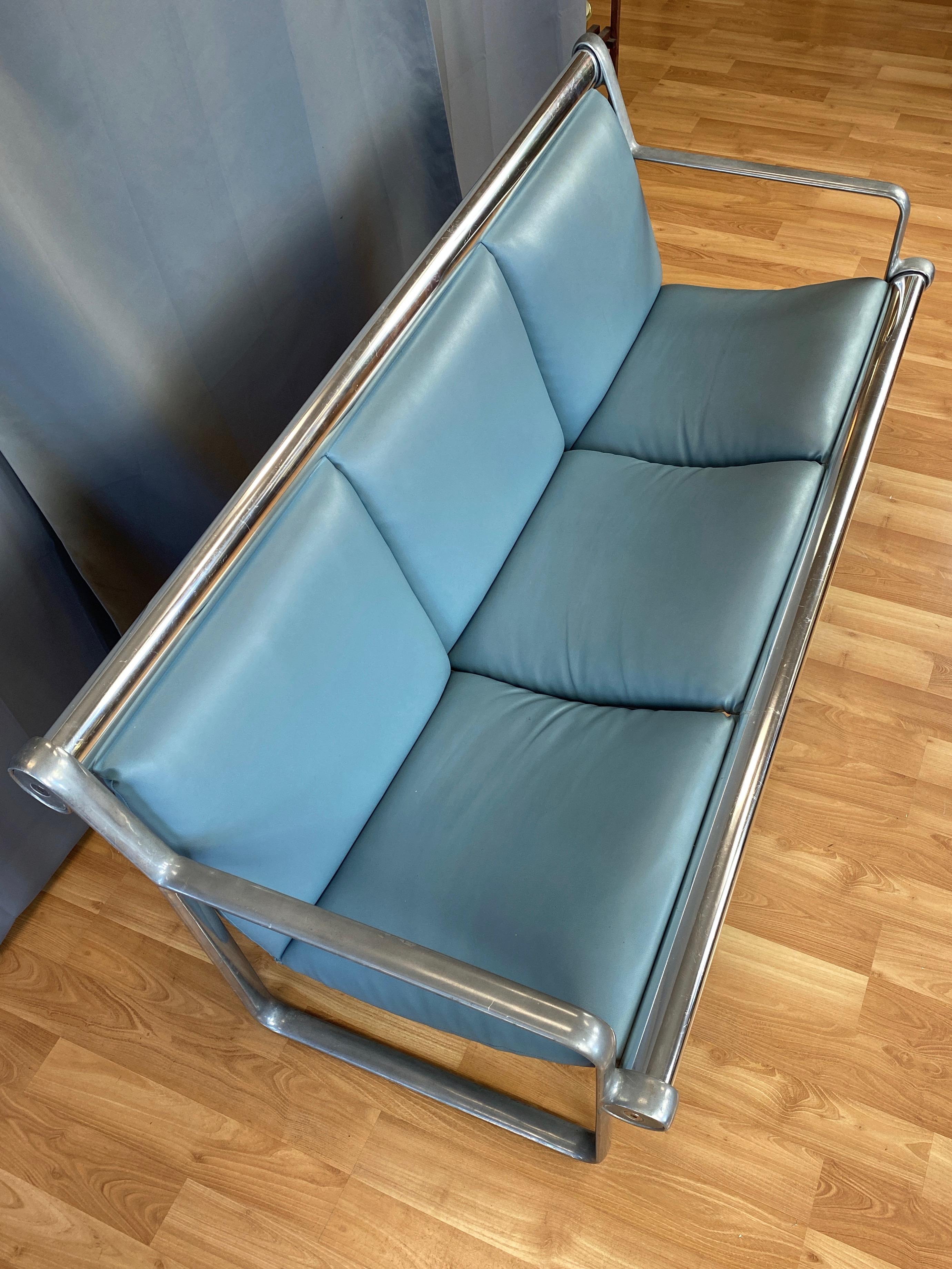 Hannah & Morrison for Knoll Aluminum Three-Seat Sling Sofa 'A', 1971 4