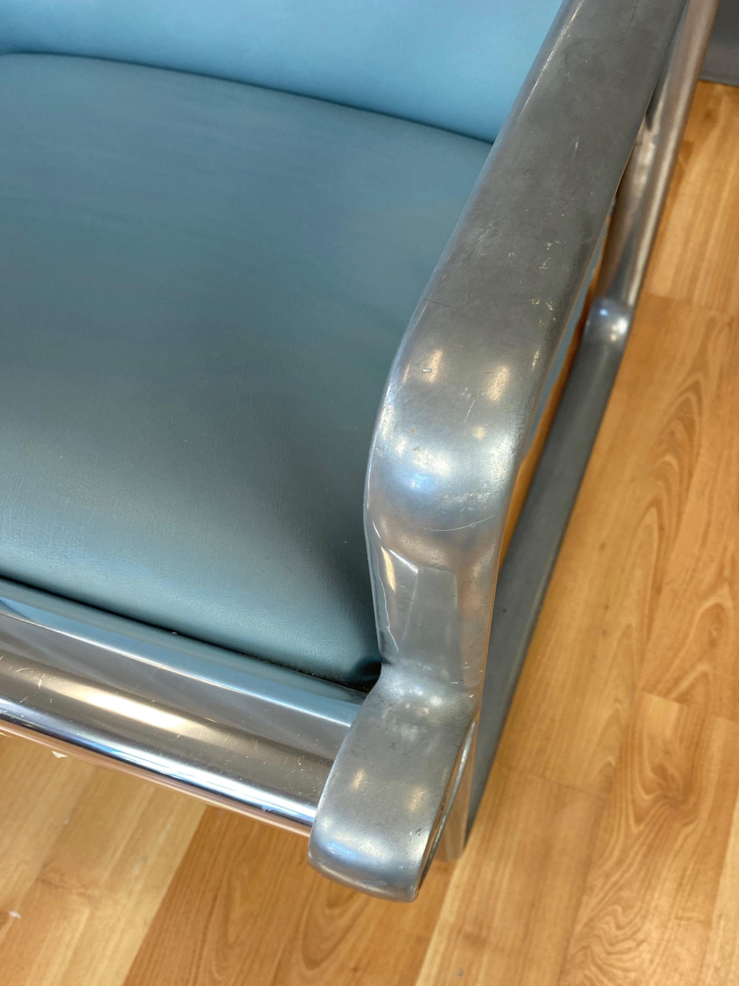 Hannah & Morrison for Knoll Aluminum Three-Seat Sling Sofa 'A', 1971 5