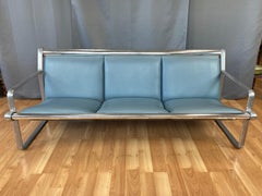 Hannah & Morrison for Knoll Aluminum Three-Seat Sling Sofa 'A', 1971