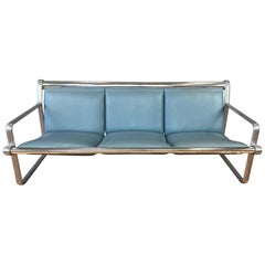 Hannah & Morrison for Knoll Aluminum Three-Seat Sling Sofa 'A', 1971