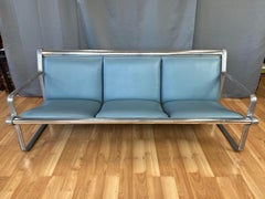 Hannah & Morrison for Knoll Aluminum Three-Seat Sling Sofa 'B', 1971